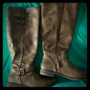 Just FAB Jurnee flat boot/wide width, wide calf.